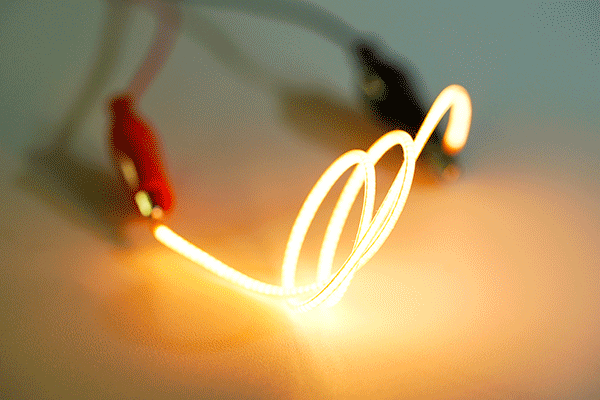Battery powered 3V 360 degree round mini COB led strip lights